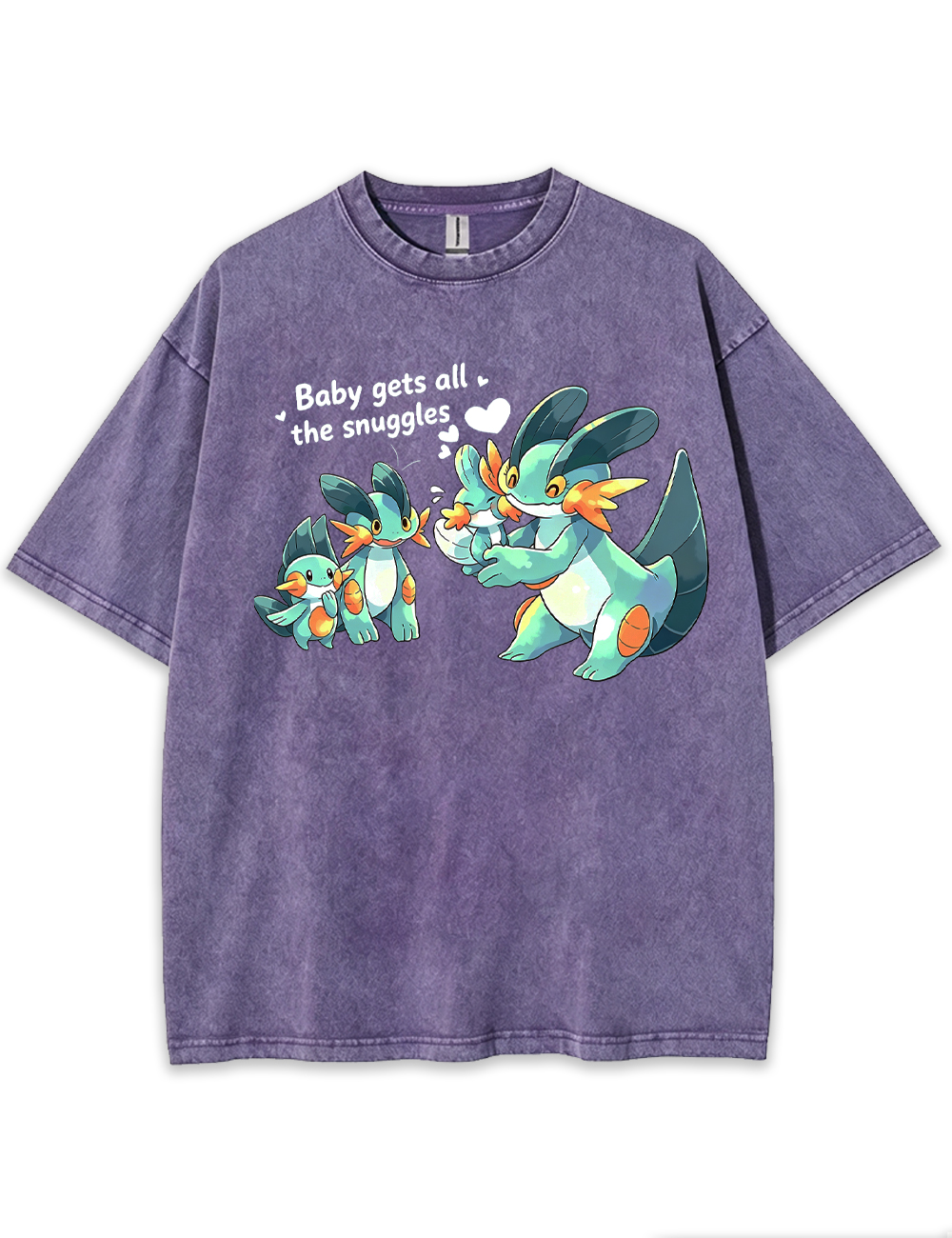 Parent & Kid Swampert Family Snuggle Vintage Washed T-Shirt