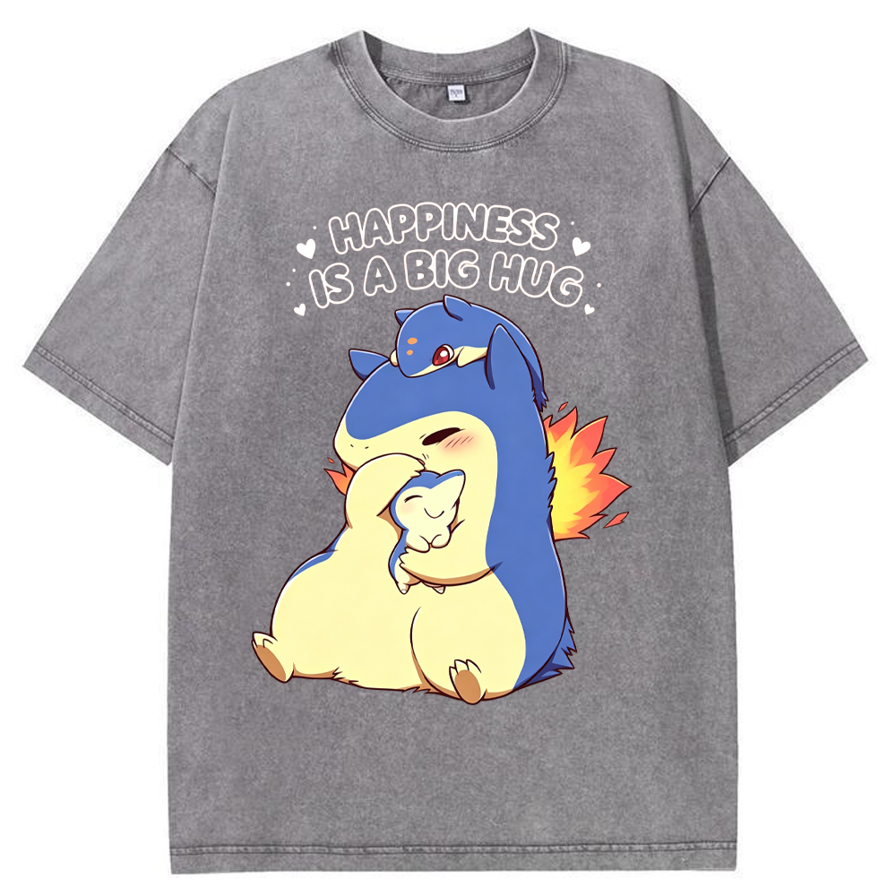 Parent & Kid Typhlosion Family Hug Vintage Washed T-Shirt