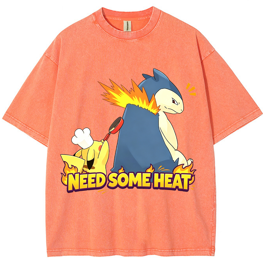 Pikachu Chef & Typhlosion Cartoon Tee | Pokemon Anime