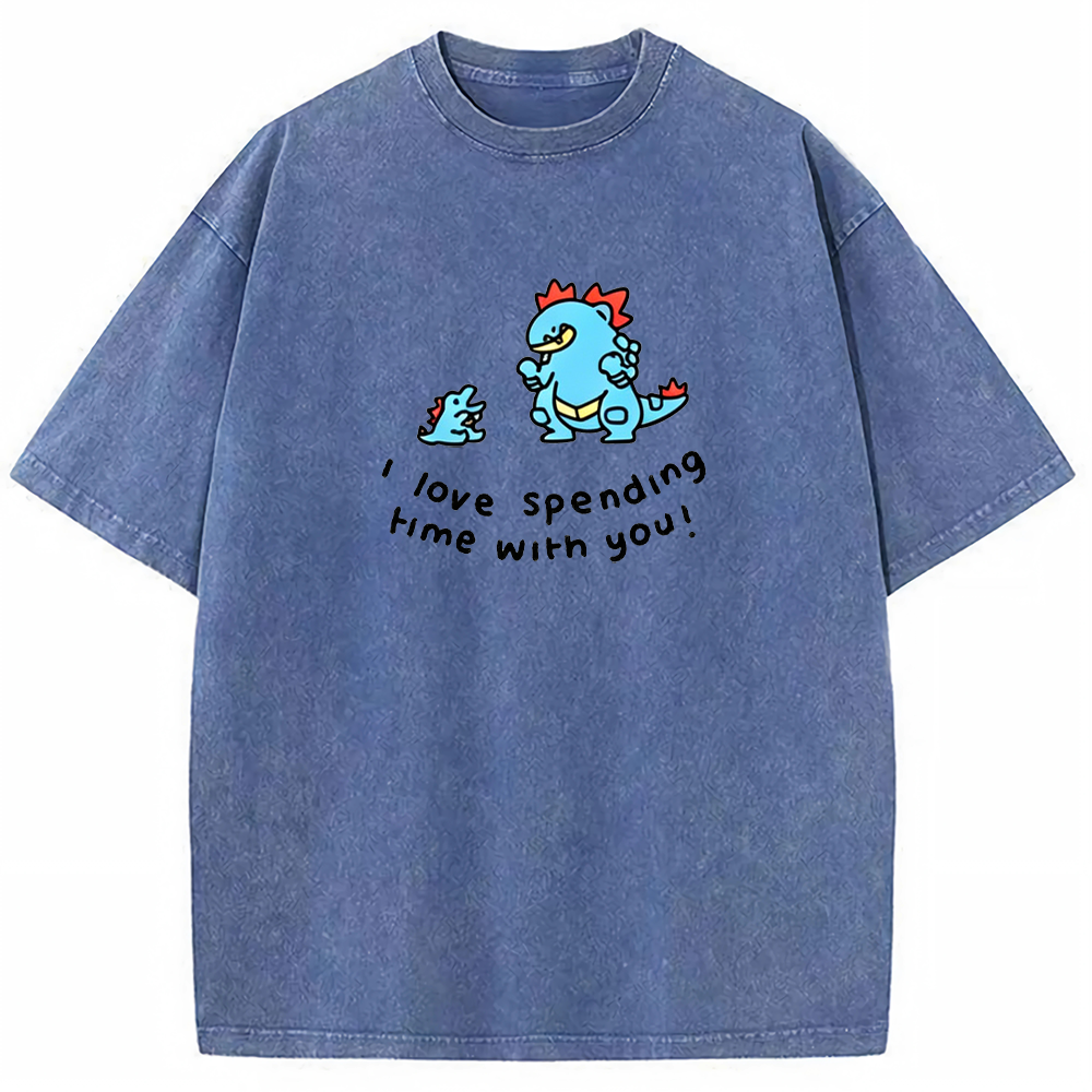 Spending Time Together Love Quote Vintage Washed T-Shirt | Pokemon Anime