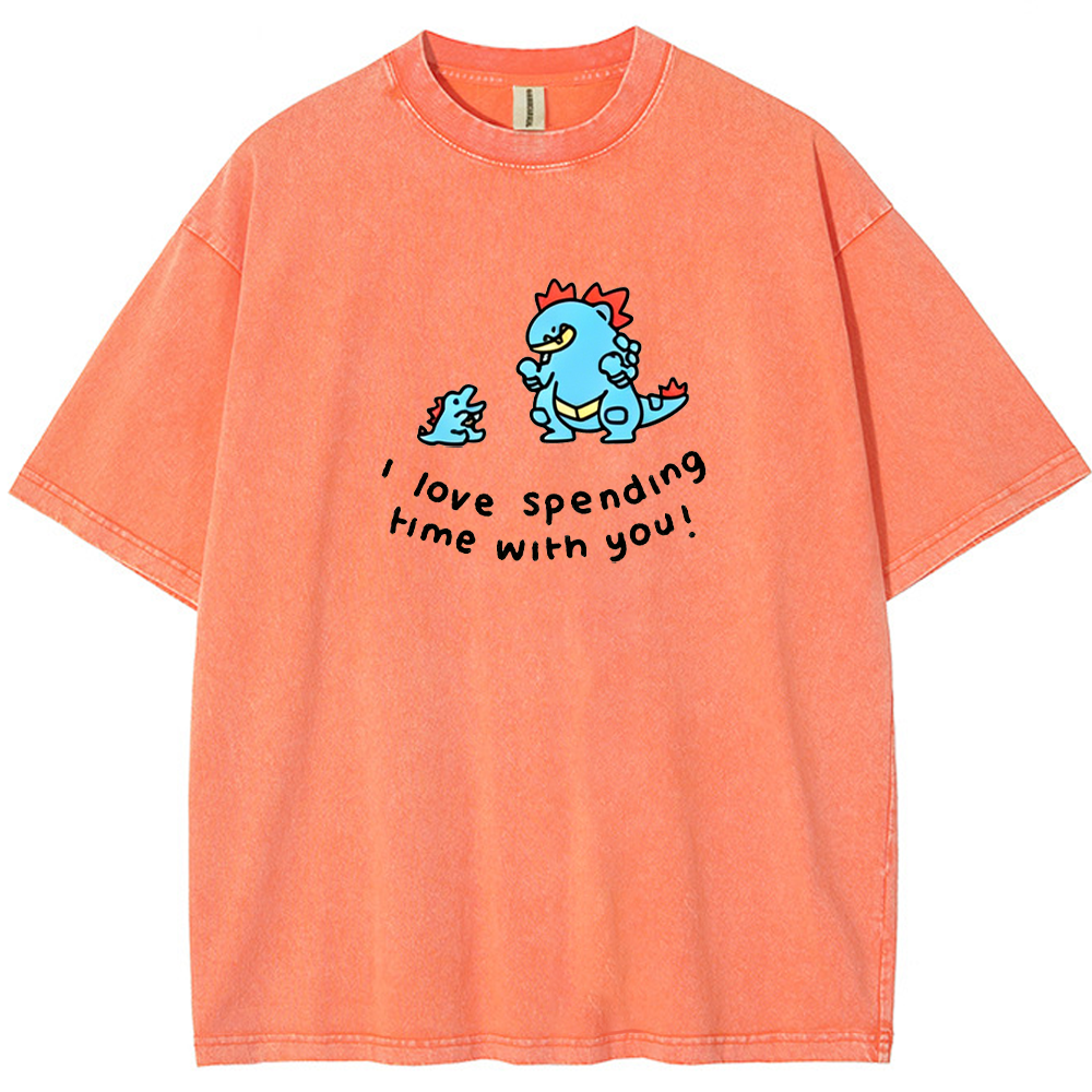 Spending Time Together Love Quote Vintage Washed T-Shirt | Pokemon Anime