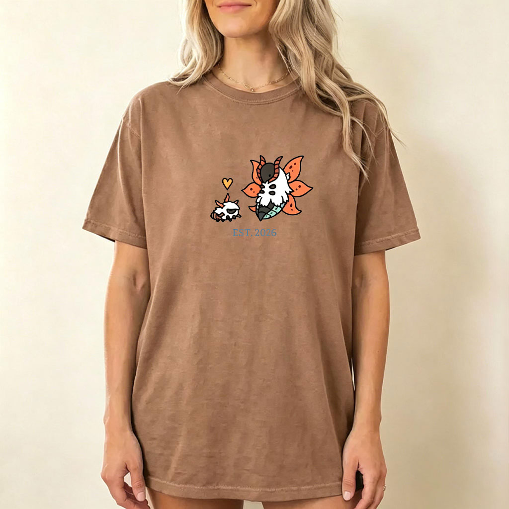 Cute Parent & Kid Volcarona Vintage Washed T-Shirt