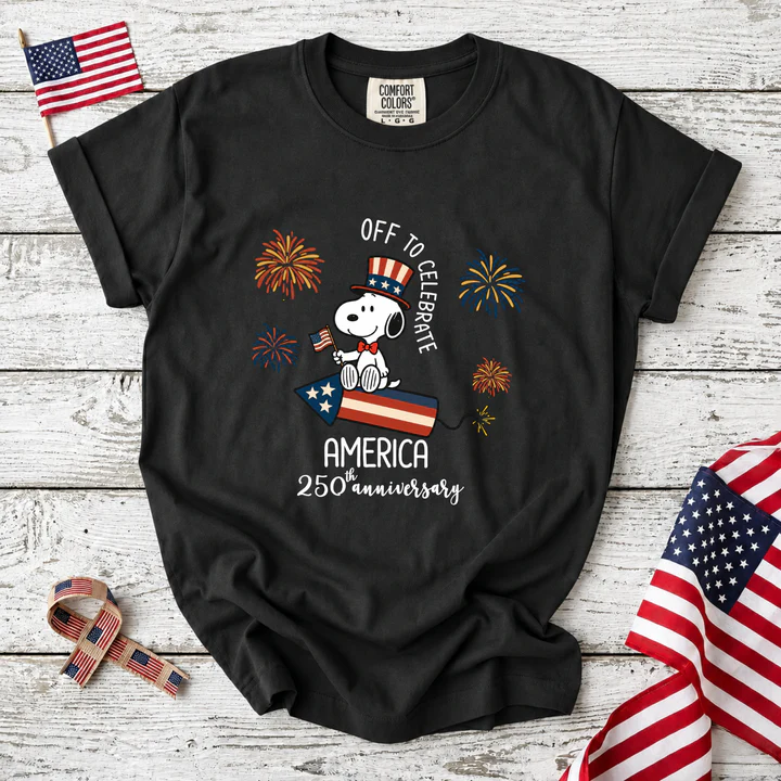 Off To Celebrate America 250th Anniversary Fireworks T-Shirt