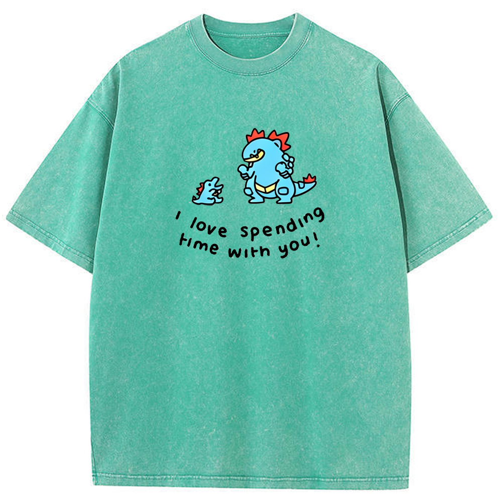 Spending Time Together Love Quote Vintage Washed T-Shirt | Pokemon Anime