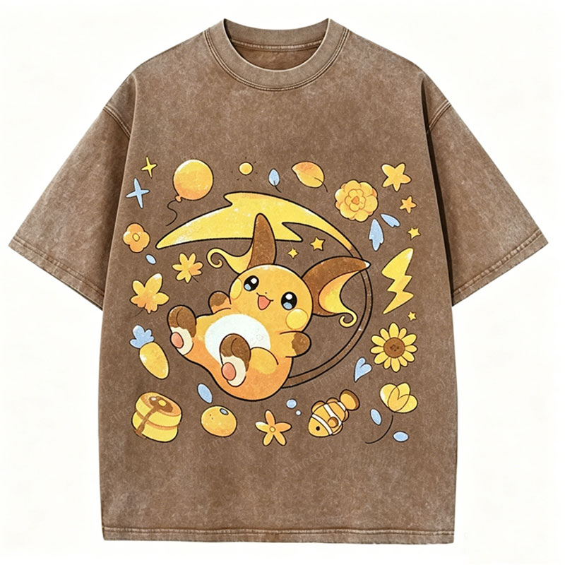 Pokémon Raichu Unisex Vintage Washed Tee