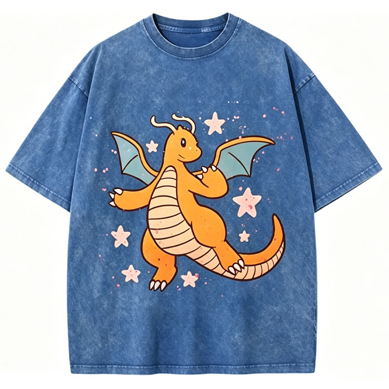 Pokémon Dragonite Unisex Vintage Washed Tee