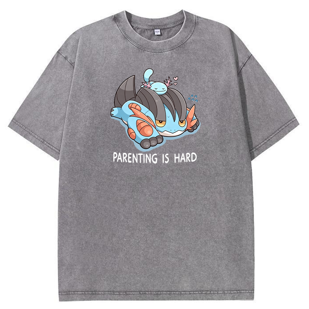 Parenting Is Hard Mudkip Parent Vintage Washed T-Shirt