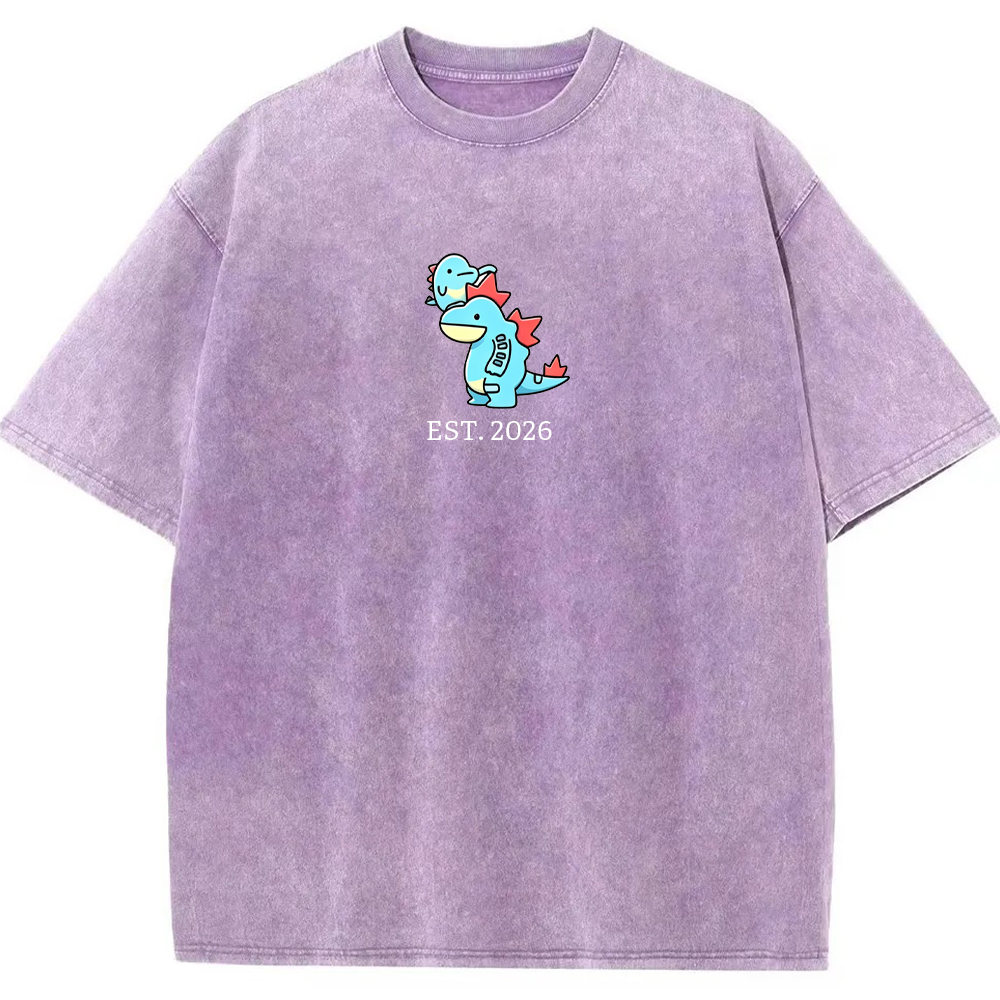 Cute Parent & Kid Feraligatr Vintage Washed T-Shirt