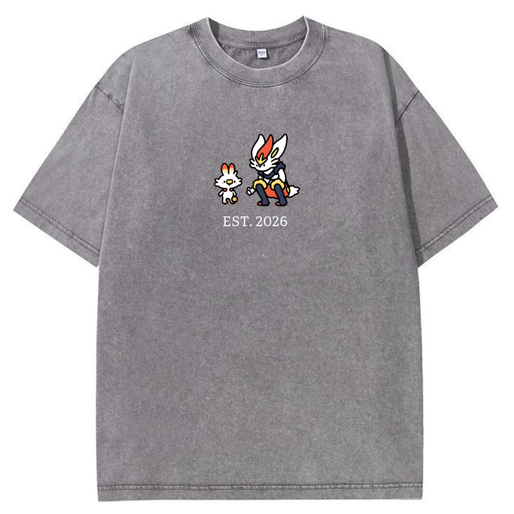 Cute Parent & Kid Cinderace Vintage Washed T-Shirt