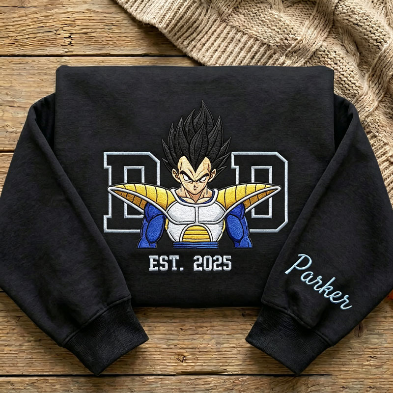 Personalized Embroidered Anime Dad Shirt