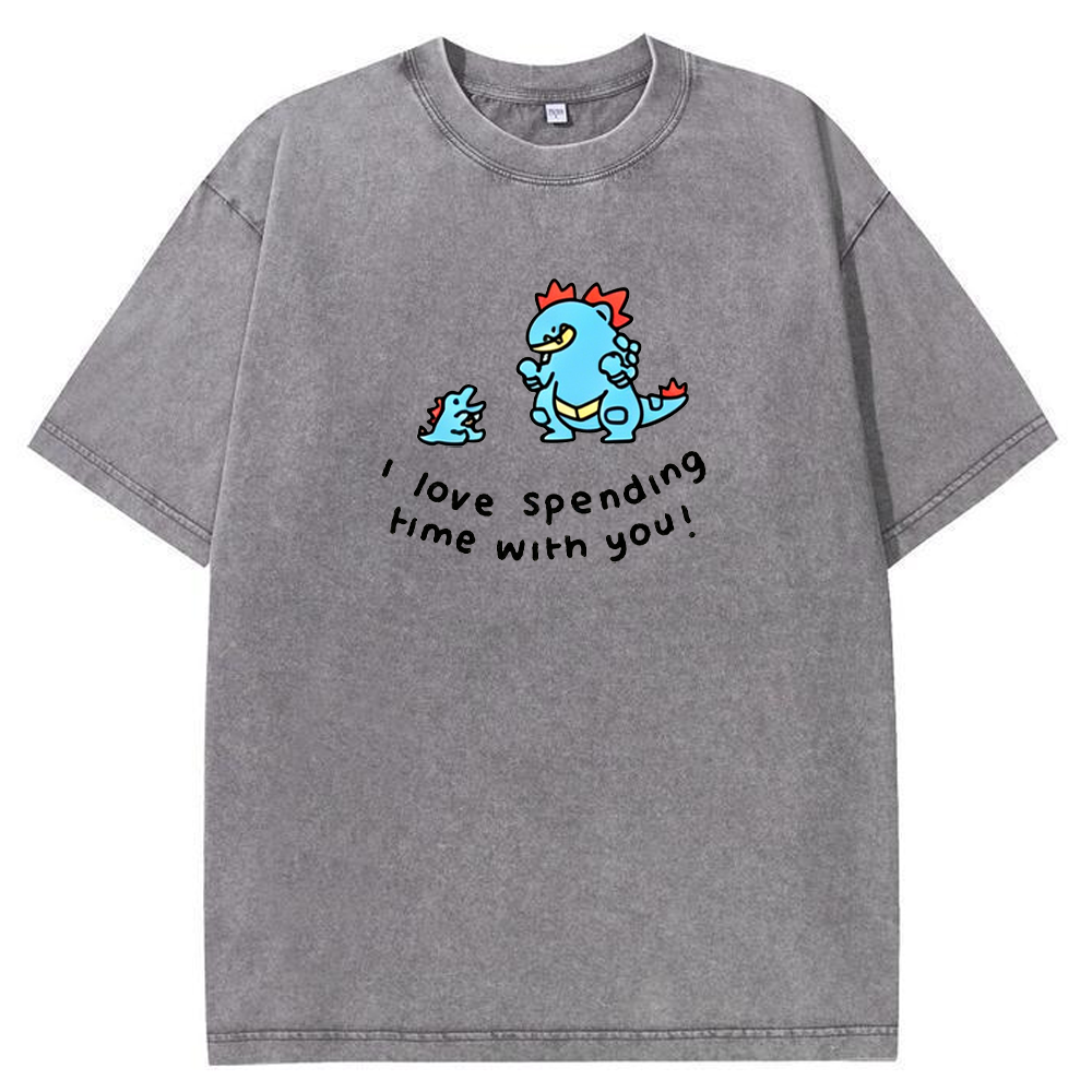 Spending Time Together Love Quote Vintage Washed T-Shirt | Pokemon Anime