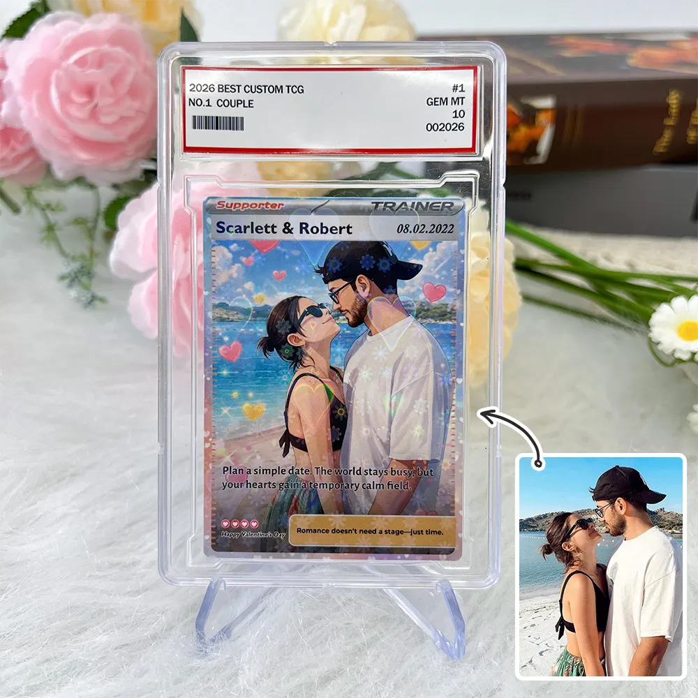 💕Personalized Couple Anime Supporter Trainer Card Pokecard