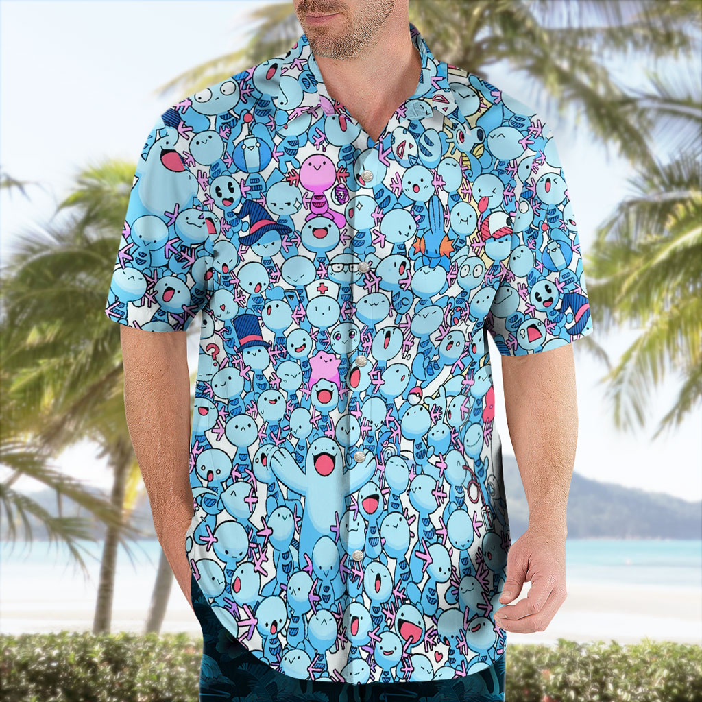 Mudkip Pokemon Pattern Hawaiian Shirt