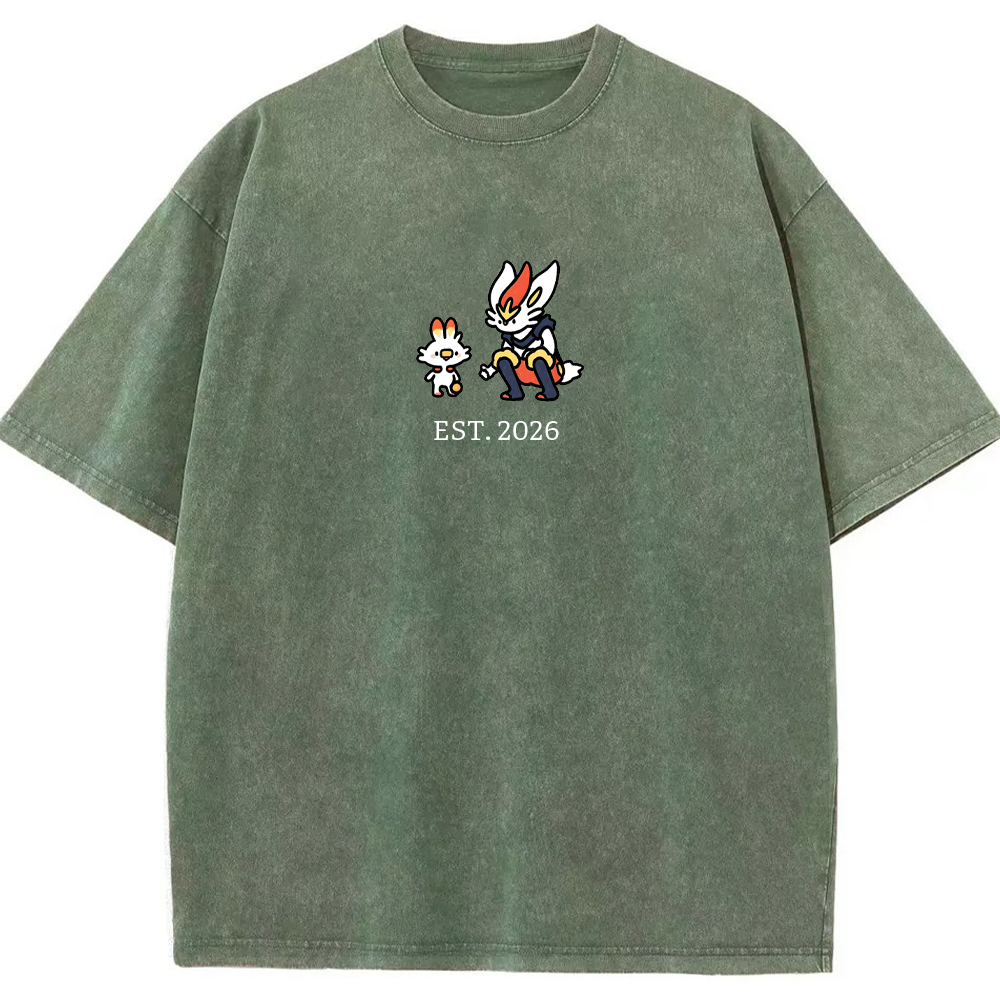 Cute Parent & Kid Cinderace Vintage Washed T-Shirt