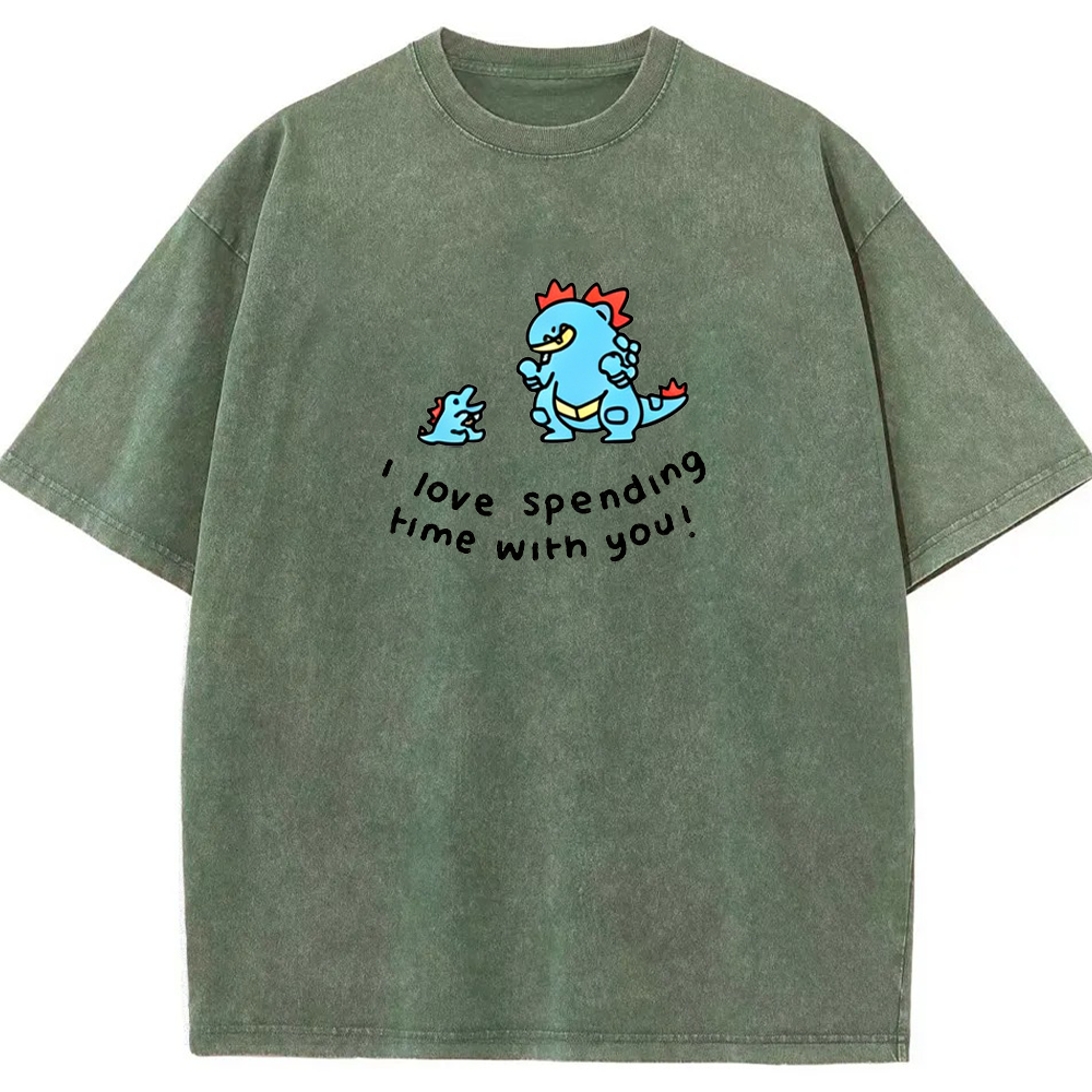 Spending Time Together Love Quote Vintage Washed T-Shirt | Pokemon Anime