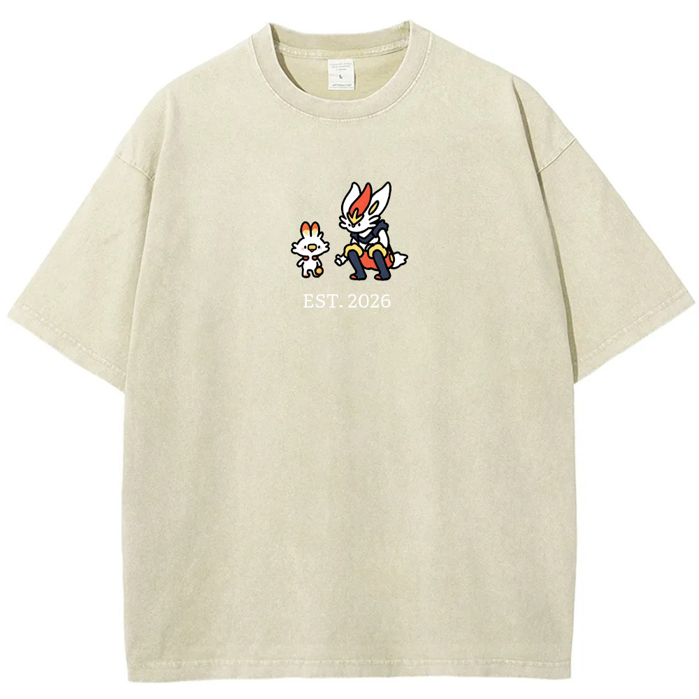 Cute Parent & Kid Cinderace Vintage Washed T-Shirt