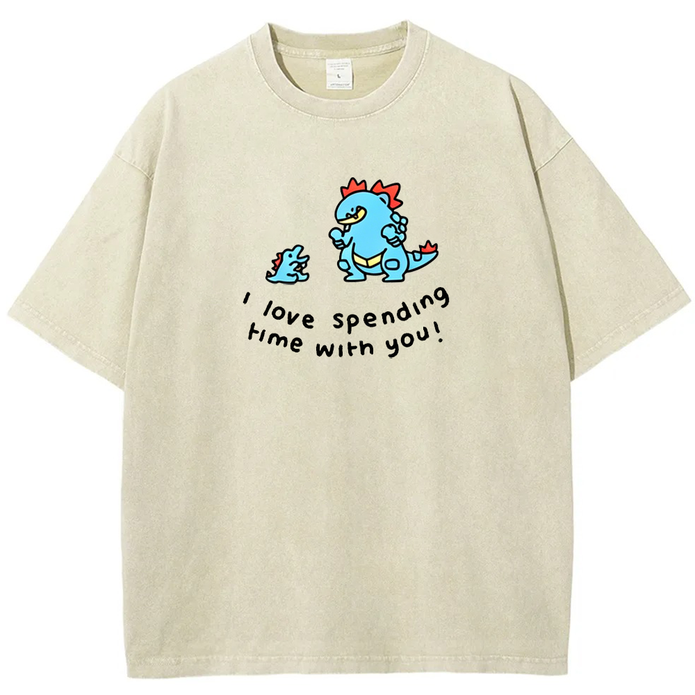 Spending Time Together Love Quote Vintage Washed T-Shirt | Pokemon Anime