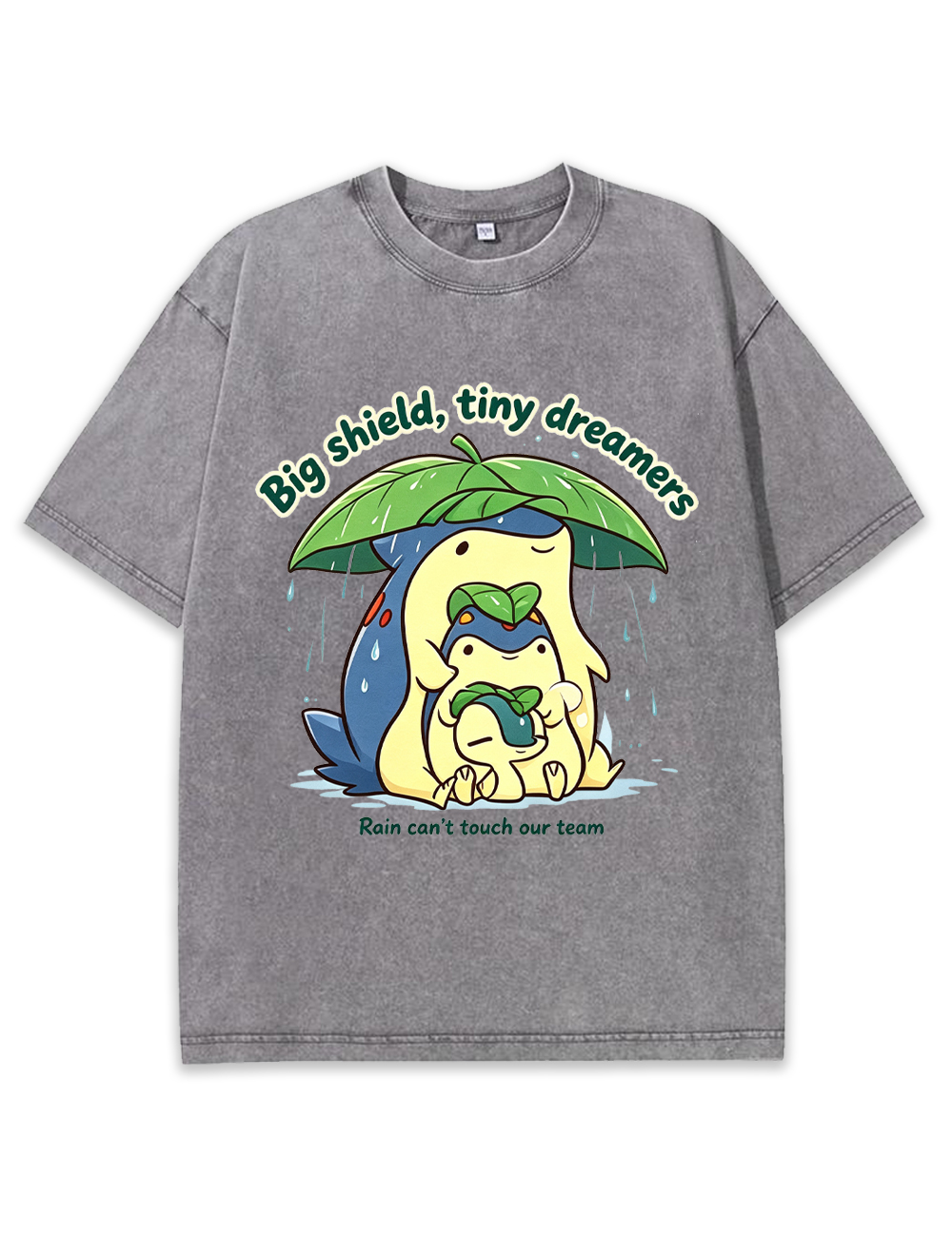 Parent & Kid Meganium Leaf Shelter Family Vintage Washed T-Shirt