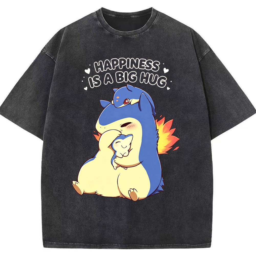 Parent & Kid Typhlosion Family Hug Vintage Washed T-Shirt