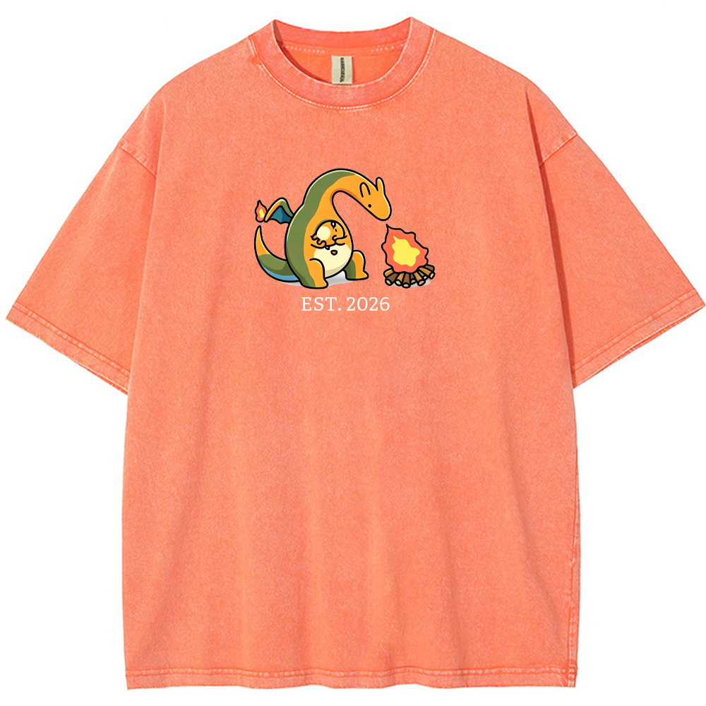 Cute Parent & Kid Charmeleon Vintage Washed T-Shirt