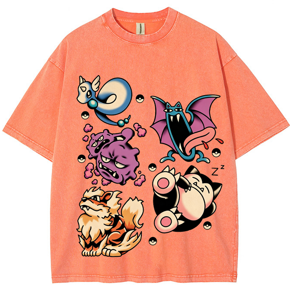 Old School Tattoo Pokemon Cartoon Tee | Pokemon Anime
