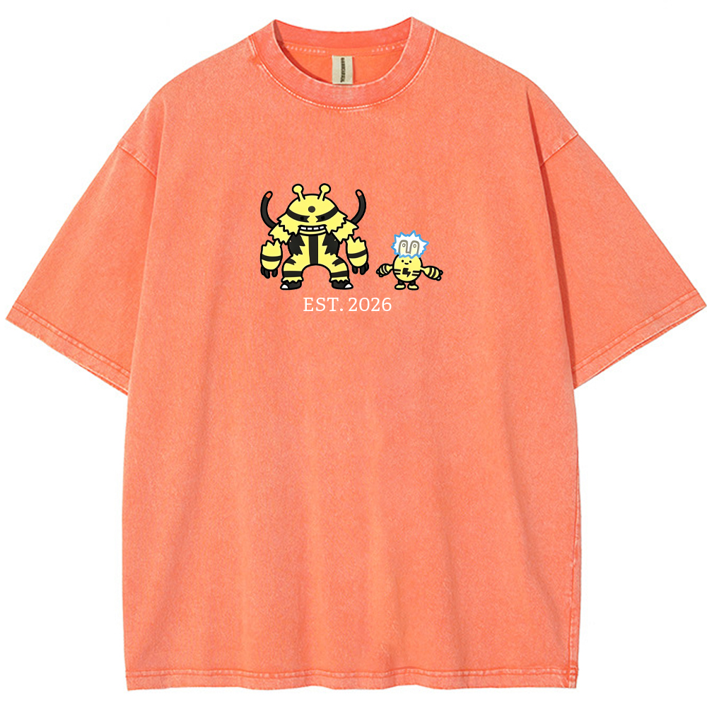 Cute Parent & Kid Electivire Vintage Washed T-Shirt