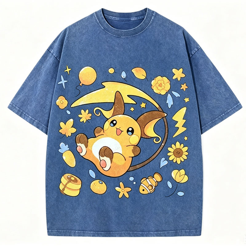 Pokémon Raichu Unisex Vintage Washed Tee
