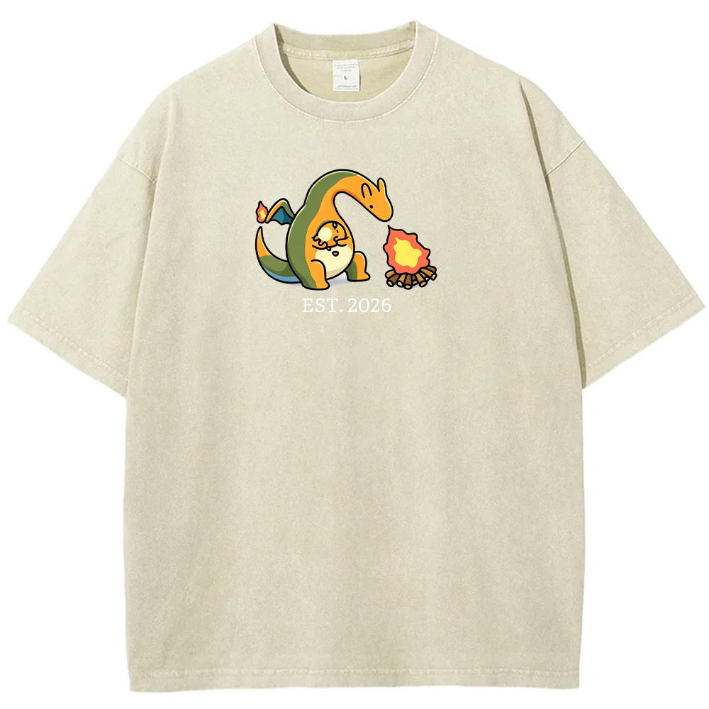 Cute Parent & Kid Charmeleon Vintage Washed T-Shirt