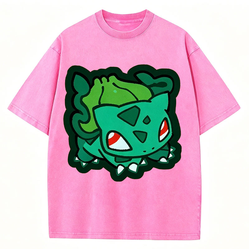 Cute Bulbasaur Unisex Vintage Washed Tee