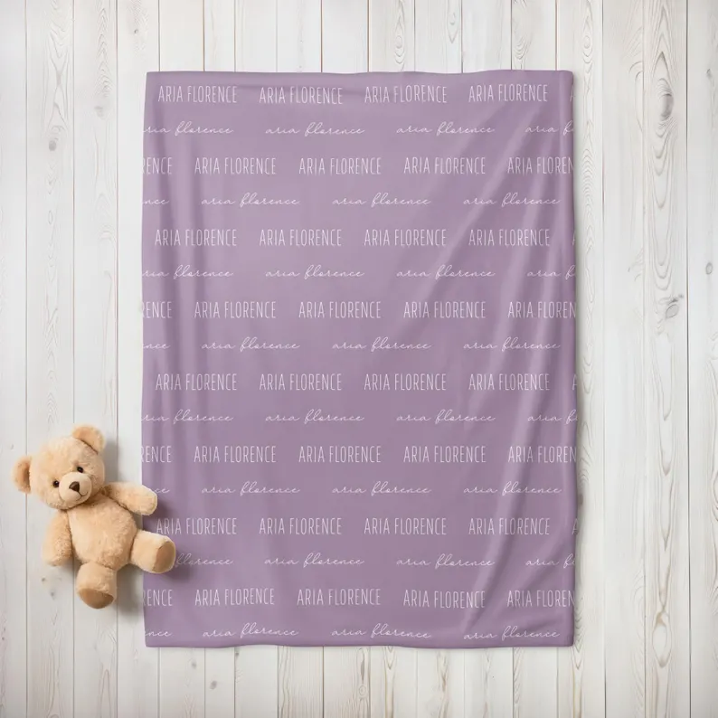 Custom Baby Blanket with Name, Personalized Name Blanket