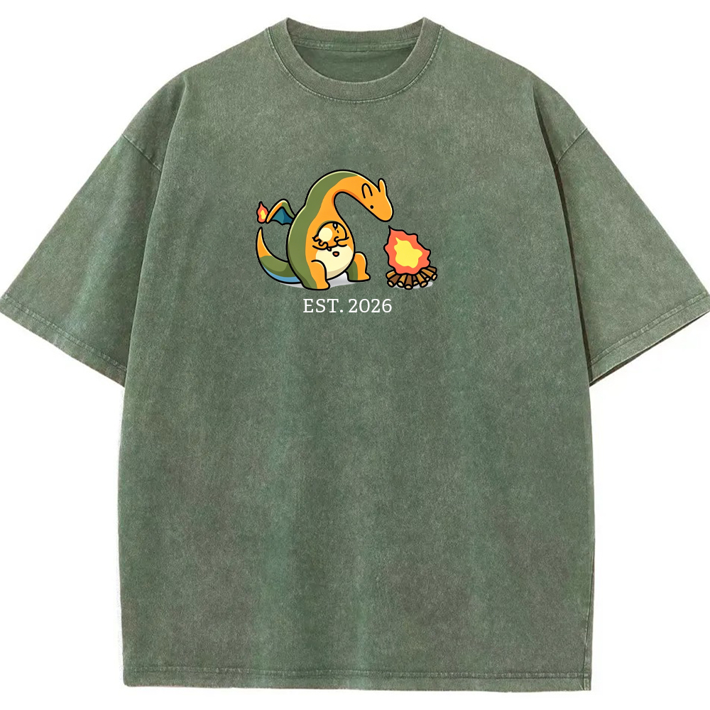 Cute Parent & Kid Charmeleon Vintage Washed T-Shirt