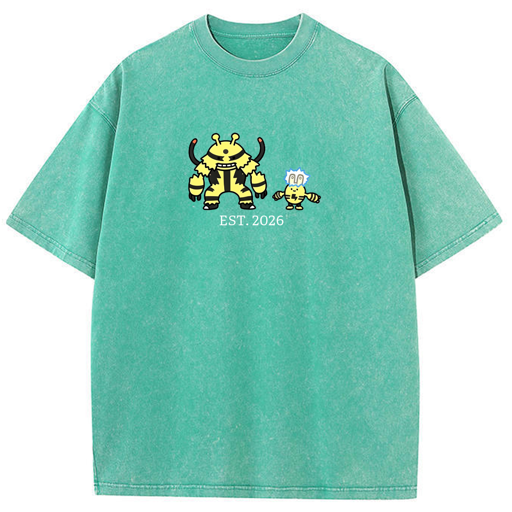 Cute Parent & Kid Electivire Vintage Washed T-Shirt