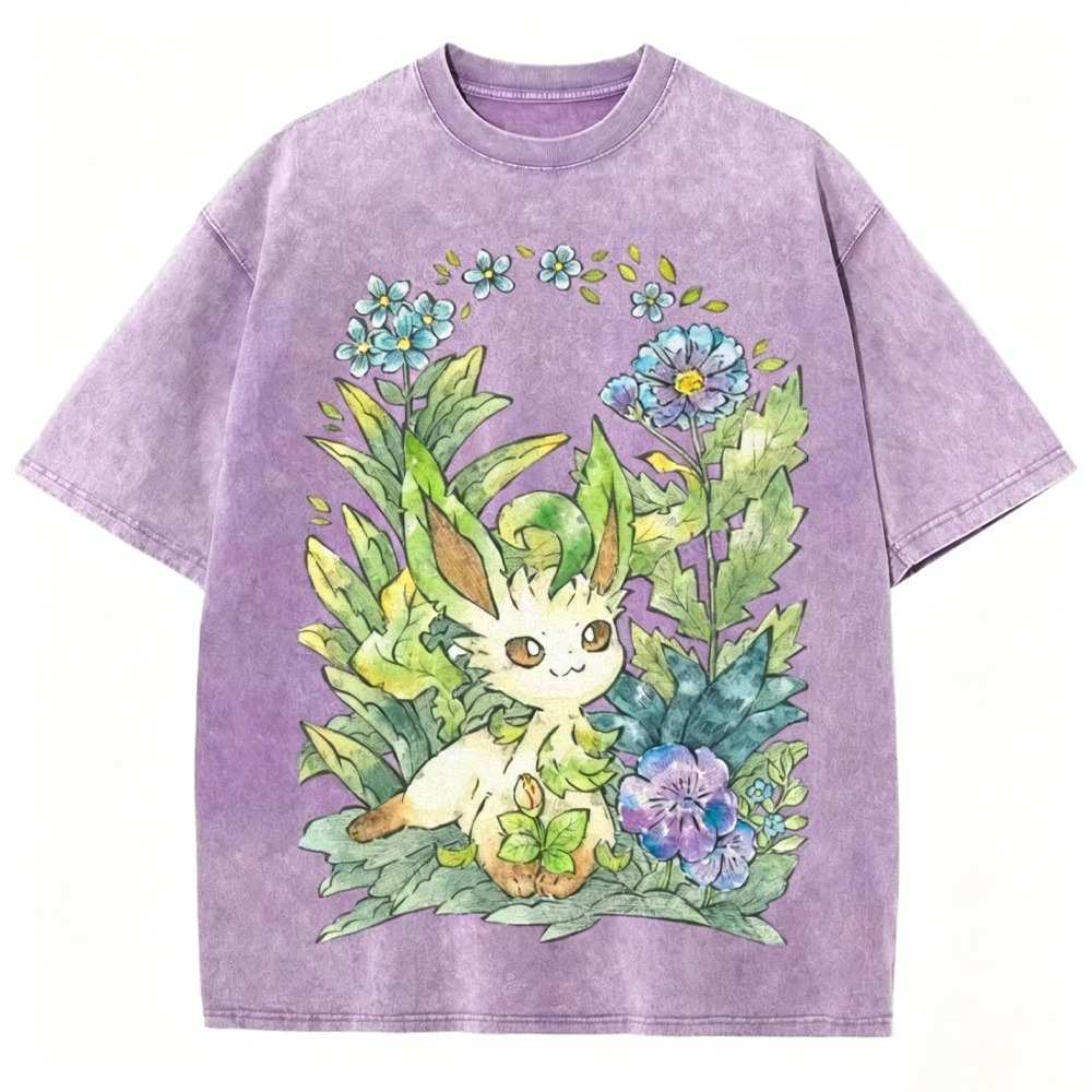 Forest Leaf Guardian Unisex Vintage Washed Tee
