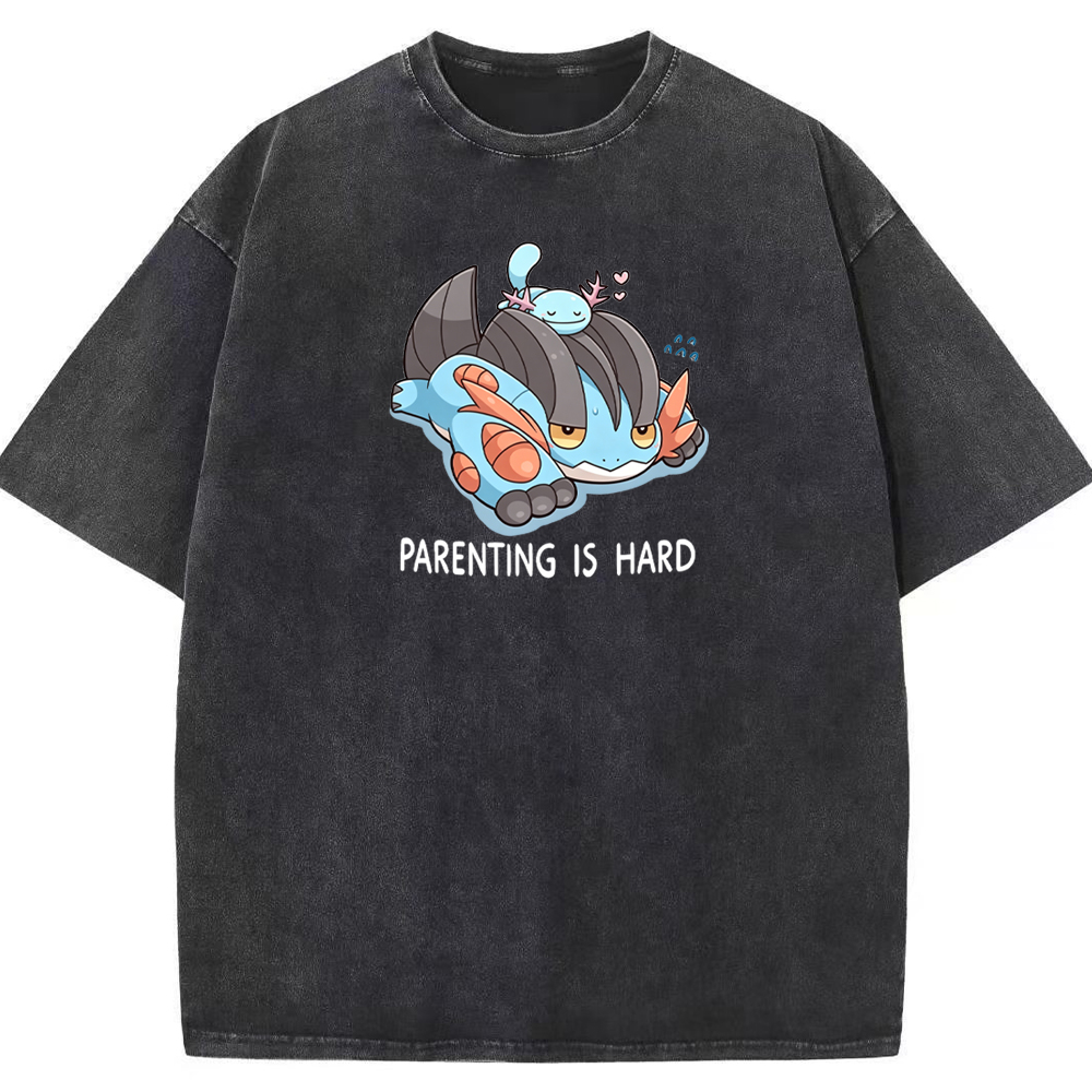 Parenting Is Hard Mudkip Parent Vintage Washed T-Shirt