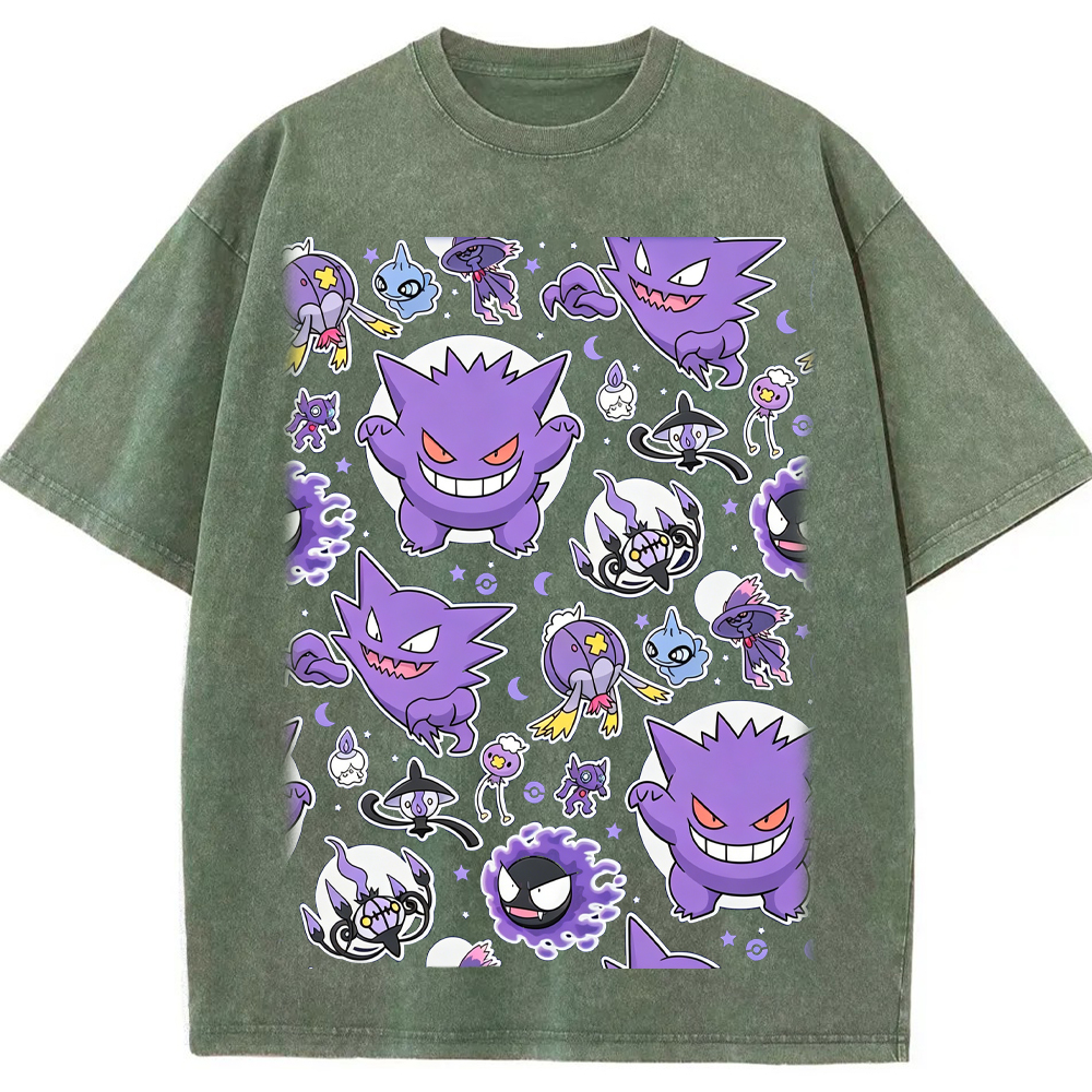 Ghostly Gathering Pokemon Anime Vintage Tee | Pokemon