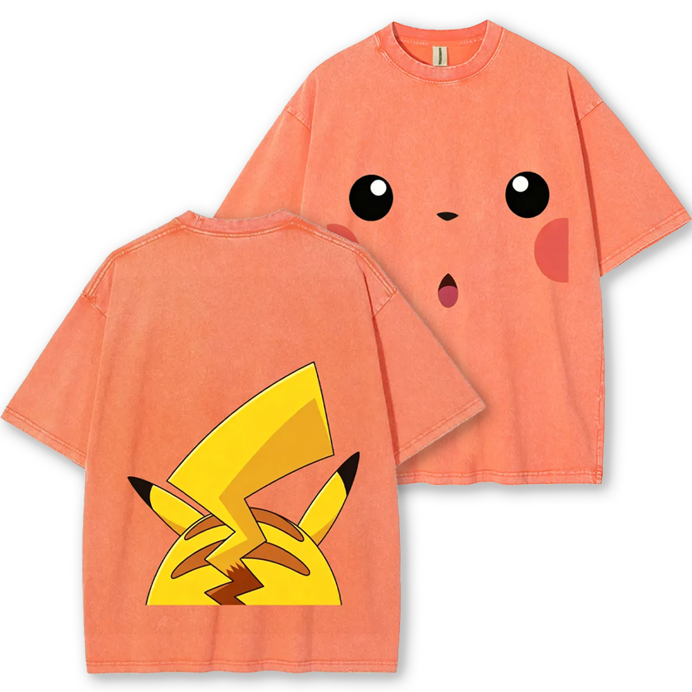Pikachu Cartoon Tee | Pokemon Anime