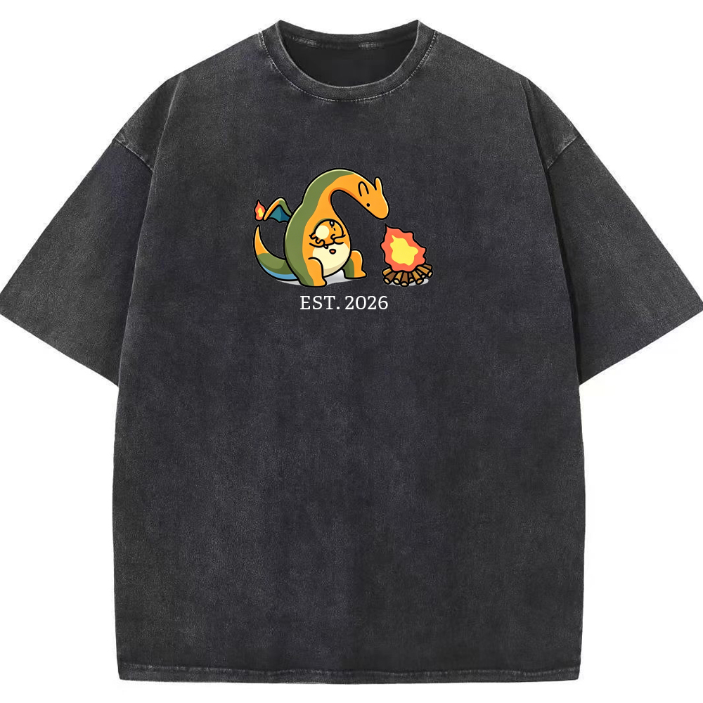 Cute Parent & Kid Charmeleon Vintage Washed T-Shirt