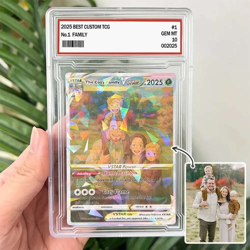 🤩Personalized Famliy Anime Art Trading Card