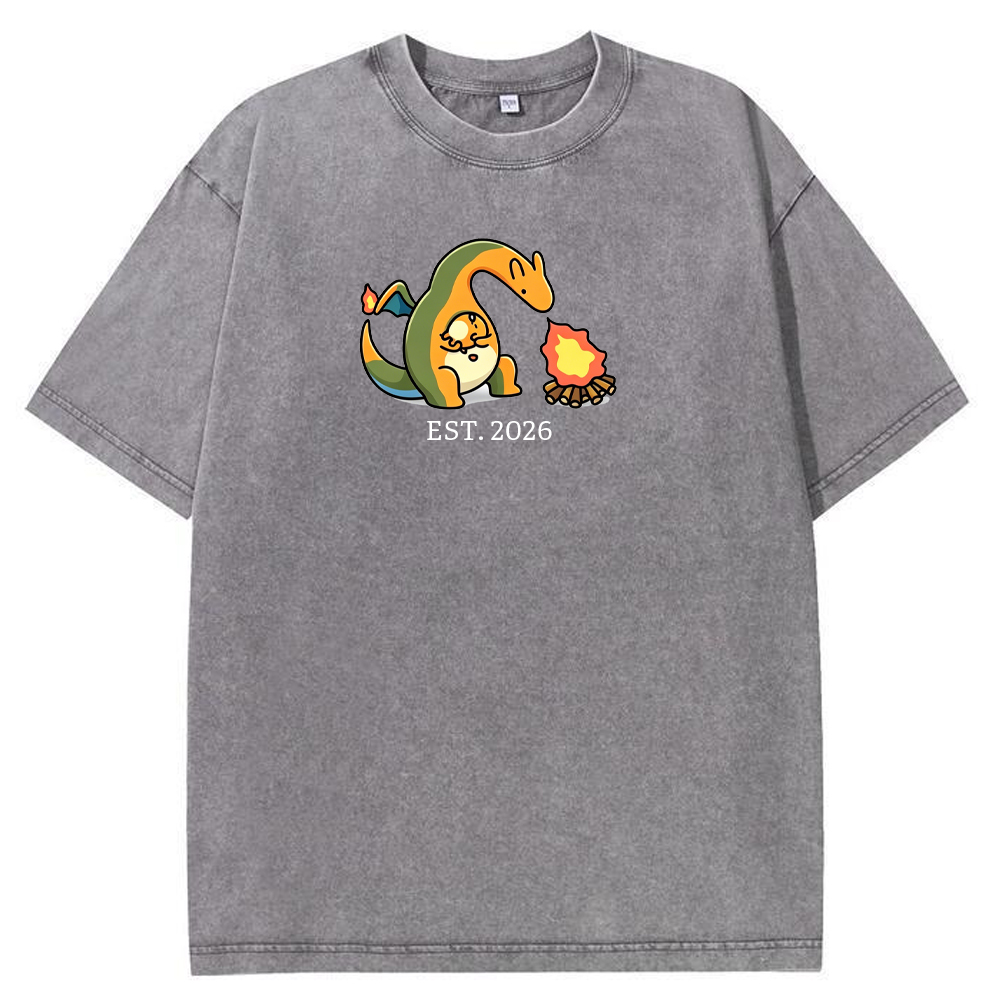 Cute Parent & Kid Charmeleon Vintage Washed T-Shirt
