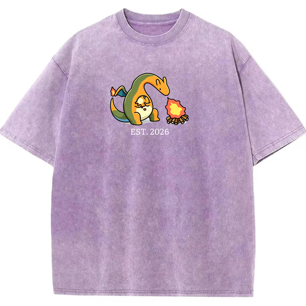 Cute Parent & Kid Charmeleon Vintage Washed T-Shirt