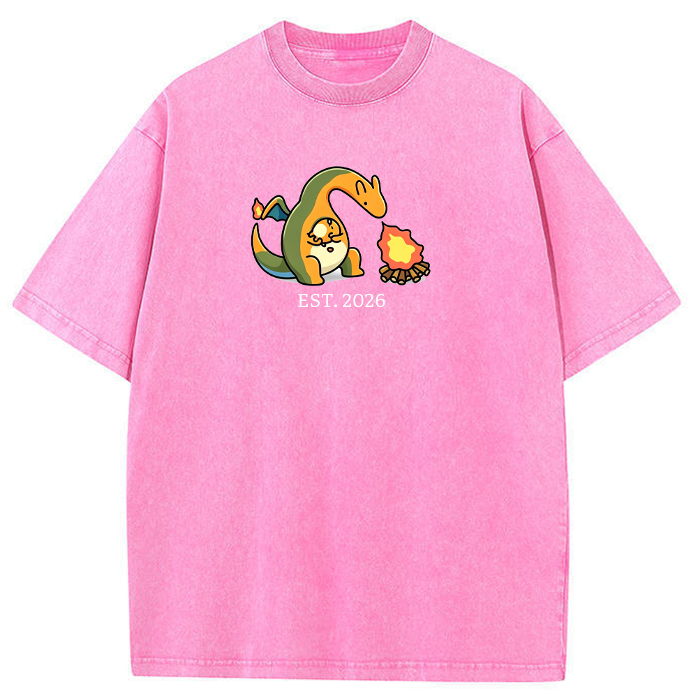 Cute Parent & Kid Charmeleon Vintage Washed T-Shirt