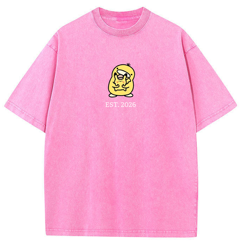 Cute Parent & Kid Psyduck Vintage Washed T-Shirt