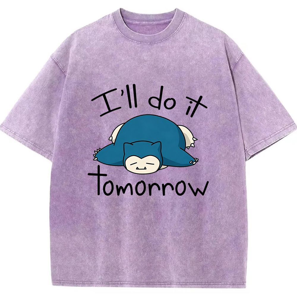 Vintage Washed Snorlax T-Shirt, Funny Work Meme Pokemon Tee