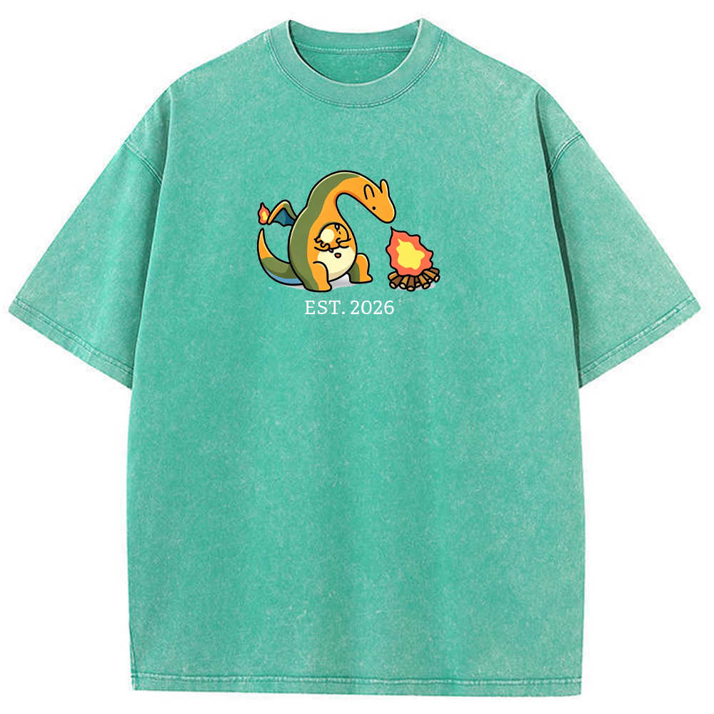 Cute Parent & Kid Charmeleon Vintage Washed T-Shirt