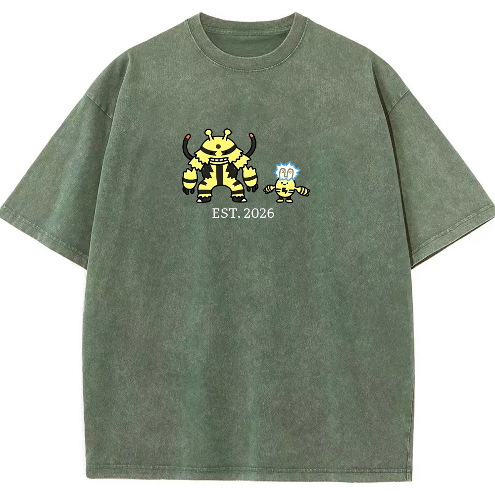 Cute Parent & Kid Electivire Vintage Washed T-Shirt