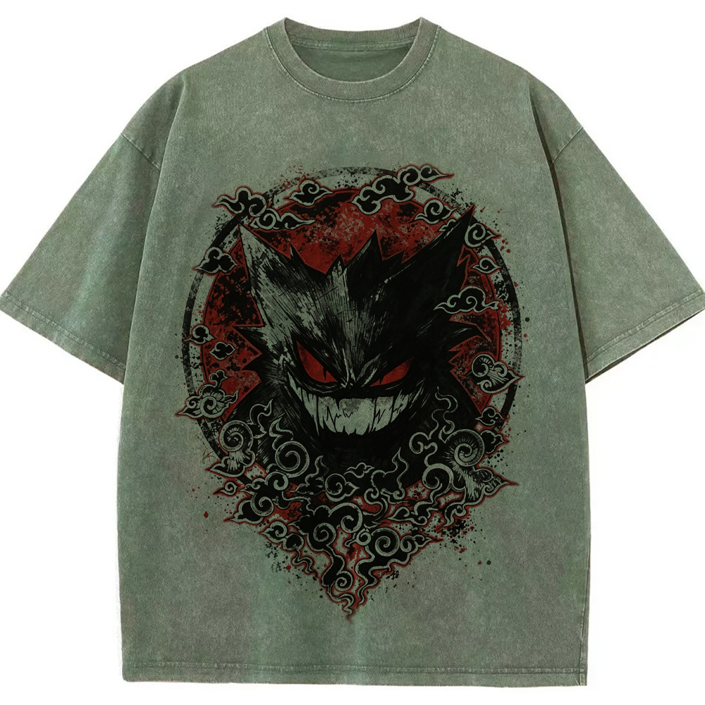 Oriental Cloud Gengar Tattoo Tee | Pokemon Anime