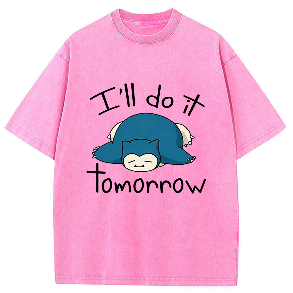 Vintage Washed Snorlax T-Shirt, Funny Work Meme Pokemon Tee