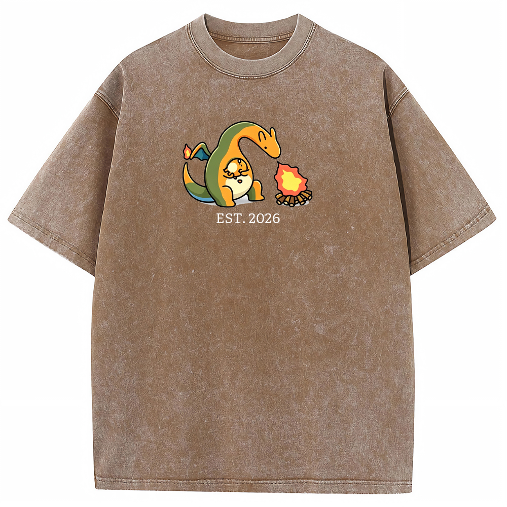 Cute Parent & Kid Charmeleon Vintage Washed T-Shirt