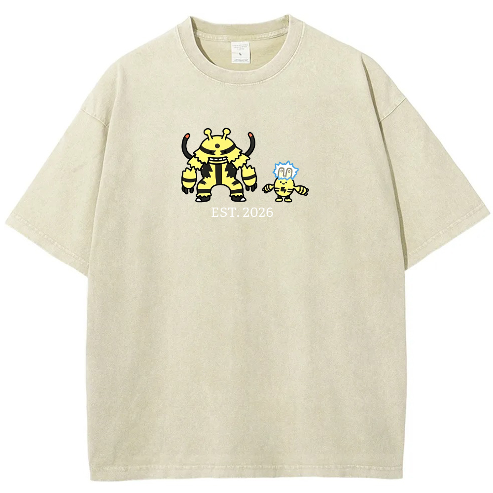 Cute Parent & Kid Electivire Vintage Washed T-Shirt