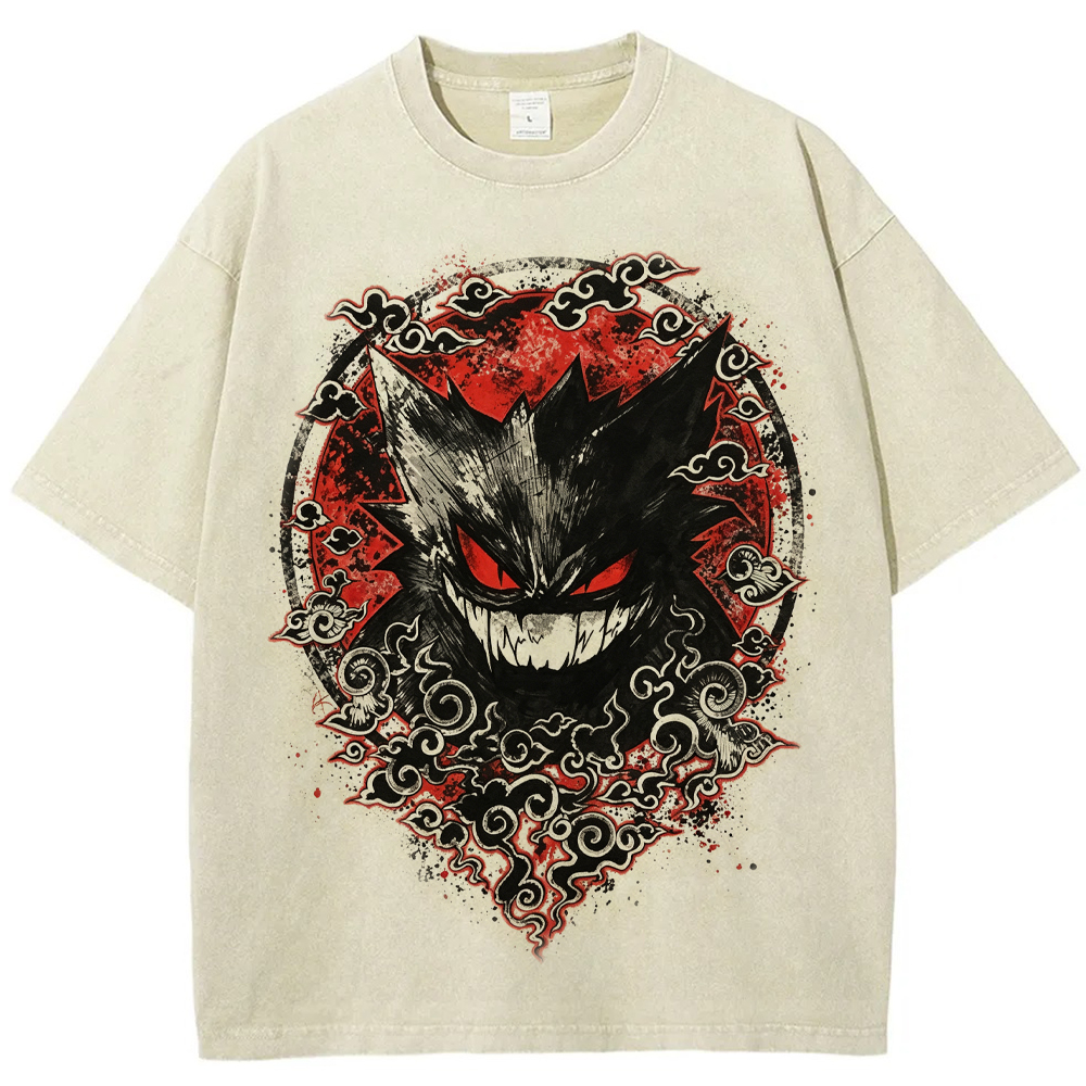 Oriental Cloud Gengar Tattoo Tee | Pokemon Anime